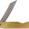 Higonokami Warikomi Tiger Folding Knife 3.25" Blue Paper Steel Blade
