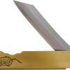Higonokami Warikomi Tiger Folding Knife 3.25" Blue Paper Steel Blade