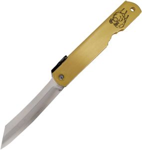 Higonokami Warikomi Folder Sheep 3.25" Blue Paper Steel Brass