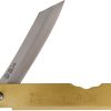 Higonokami Warikomi Folder Sheep 3.25" Blue Paper Steel Brass