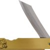 Higonokami Warikomi Folder Sheep 3.25" Blue Paper Steel Brass
