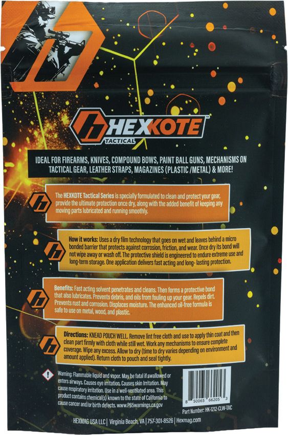 Hexkote Tactical Series Reusable Wipes - Pre-Treated