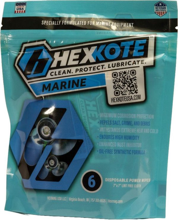 Hexkote Marine Series Disposable Wipes - 50 Count