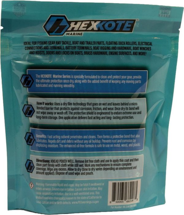 Hexkote Marine Series Disposable Wipes - 50 Count