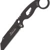 Hydra Knives Buzzard Neck Knife 3.13" Black 1.4116 Fixed Blade