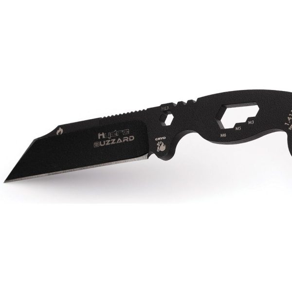 Hydra Knives Buzzard Neck Knife 3.13" Black 1.4116 Fixed Blade