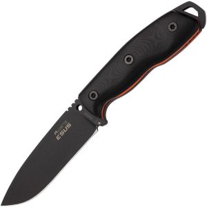 Hydra Knives Esus Fixed Blade 4.25" Niolox Steel Black G10