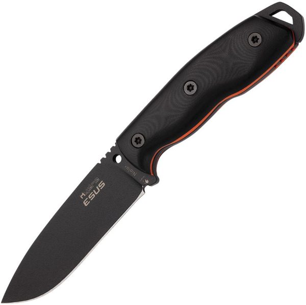 Hydra Knives Esus Fixed Blade 4.25" Niolox Steel Black G10