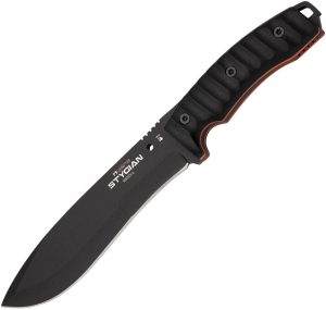 Hydra Knives Stygian Fixed Blade 7" N690 Black G10 Kydex