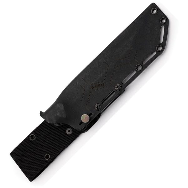 Hydra Knives Gekido Fixed Blade Tanto Sleipner Steel Black G10