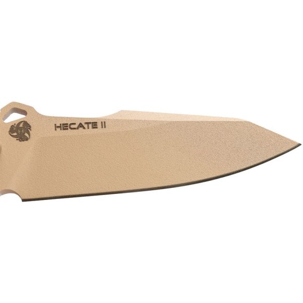 Hydra Knives Hecate II Fixed Blade Desert Tan Niolox 5"