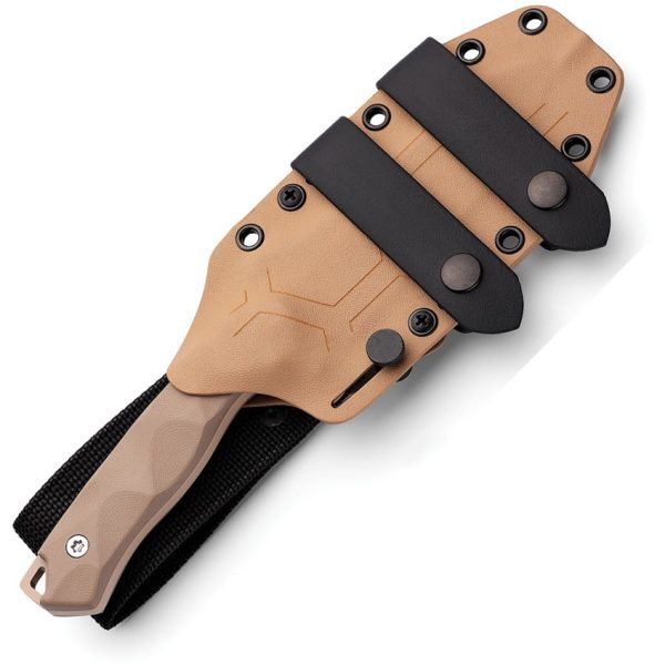 Hydra Knives Hecate II Fixed Blade Desert Tan Niolox 5"