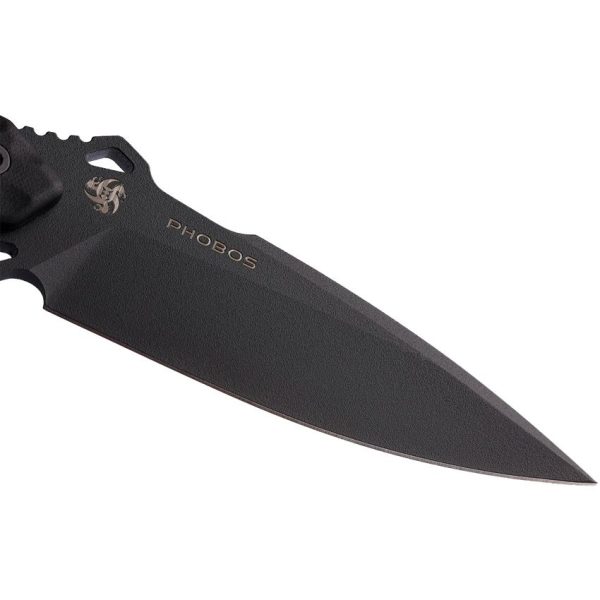 Hydra Knives Phobos Fixed Blade Black Sleipner Steel 5.13"