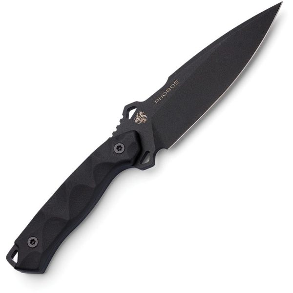 Hydra Knives Phobos Fixed Blade Black Sleipner Steel 5.13"