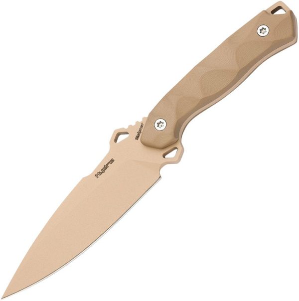 Hydra Knives Phobos Fixed Blade Sleipner Steel Desert Tan