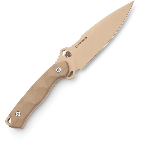 Hydra Knives Phobos Fixed Blade Sleipner Steel Desert Tan