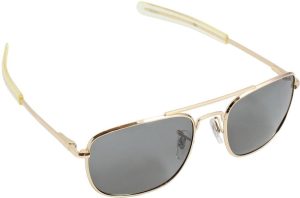 Humvee Military Pilot Sunglasses Gold - Polarized