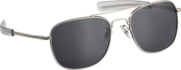 Humvee Military Pilot Sunglasses Silver - Matte Finish