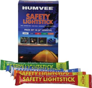 Humvee Safety Glow Sticks 6 Inch 10-Pack Mixed