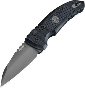 Hogue Auto A01 Microswitch - 154CM Wharncliffe Gray Cerakote