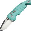 Hogue Auto A01 Microswitch Drop Point - Teal 4 inch