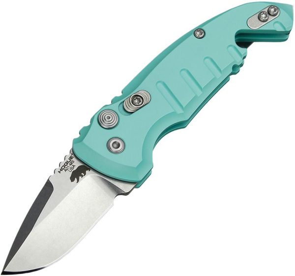 Hogue Auto A01 Microswitch Drop Point - Teal 4 inch
