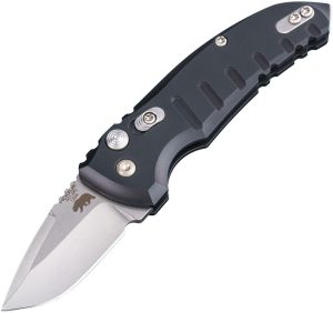 Hogue Auto A01 Microswitch Drop Point - Black 4 inch