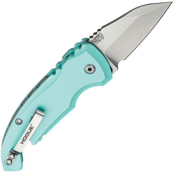 Hogue Auto A01 Microswitch Wharncliffe - Teal 4 inch