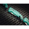 Hogue Auto A01 Microswitch Wharncliffe - Teal 4 inch