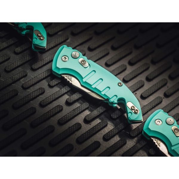 Hogue Auto A01 Microswitch Wharncliffe - Teal 4 inch