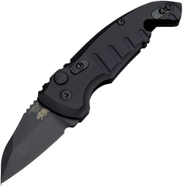 Hogue Auto A01 Microswitch Wharncliffe - Black Cerakote