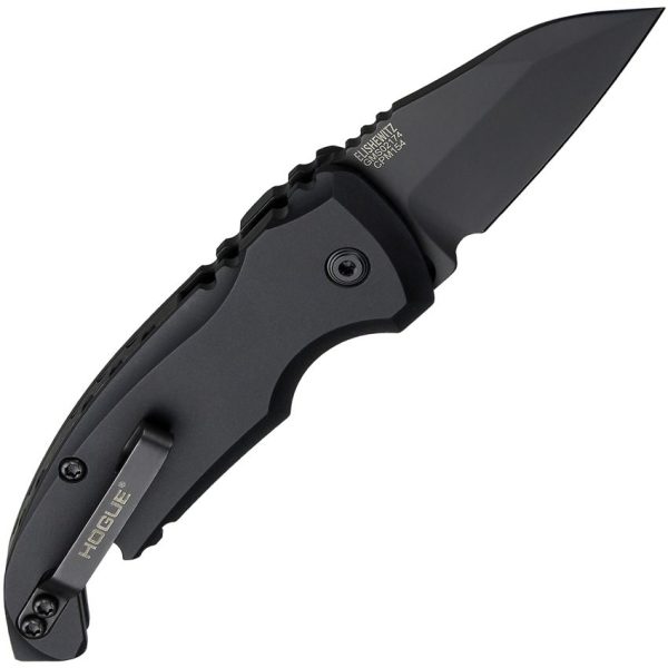 Hogue Auto A01 Microswitch Wharncliffe - Black Cerakote