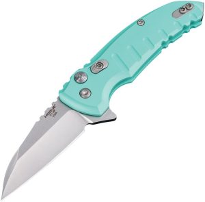 HO24163.jpg Hogue X1 Microflip Teal CPM-154 Folding Knife Button Lock