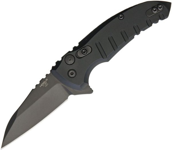Hogue X1 Microflip Button Lock Wharncliffe - Black