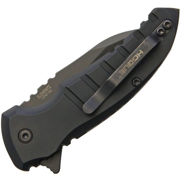 Hogue X1 Microflip Button Lock Wharncliffe - Black