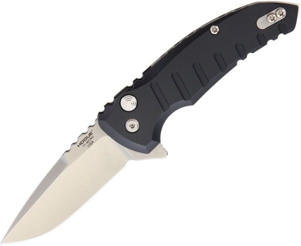 Hogue X1 Micro Button Lock Matte Black Folding Knife