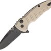 Hogue X1 Micro Button Lock Folding Knife CPM-154 Tan Aluminum