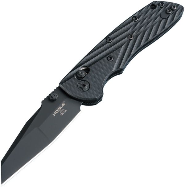 Hogue Deka ABLE Lock Black Wharncliffe Folding Knife CPM-20CV