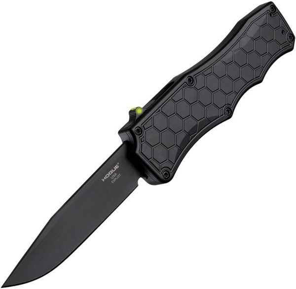 Hogue Auto Exploit OTF Clip Point Tritium Black PVD