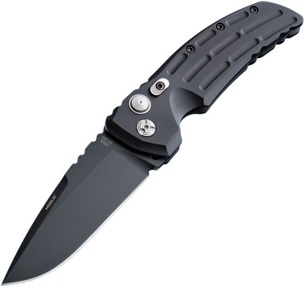 Hogue Auto Ex-A01 Button Lock Drop Point Black Cerakote