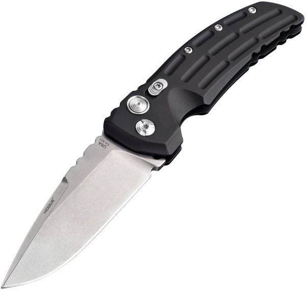 Hogue Auto Ex-A01 Button Lock Drop Point Tumbled