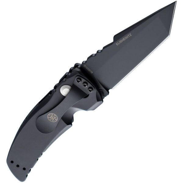 Hogue Auto Ex-A01 Button Lock Tanto Black Cerakote