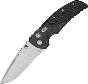 Hogue Medium Tactical Drop Point Folding Knife Black G-10