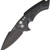 Hogue X5 Button Lock Spear Point Folding Knife CPM 154 Black