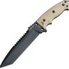 Hogue EX F01 Fixed Blade Tanto 7" A2 Steel Flat Dark Earth G10