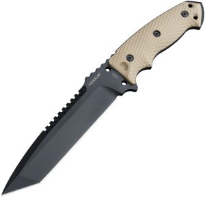 Hogue EX F01 Fixed Blade Tanto 7" A2 Steel Flat Dark Earth G10