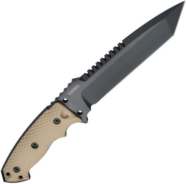 Hogue EX F01 Fixed Blade Tanto 7" A2 Steel Flat Dark Earth G10