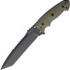 Hogue EX F01 Fixed Blade Tanto 7" A2 Steel OD Green G10