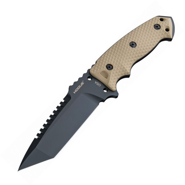 Hogue EX-F01 Fixed Blade Tanto A2 Steel FDE G10 Tactical Knife