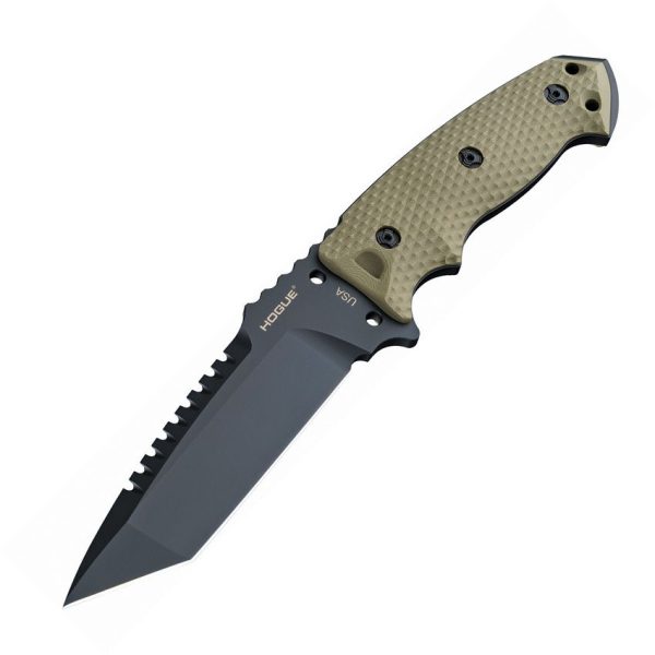 Hogue EX-F01 Fixed Blade OD Green A2 Steel Tanto Knife